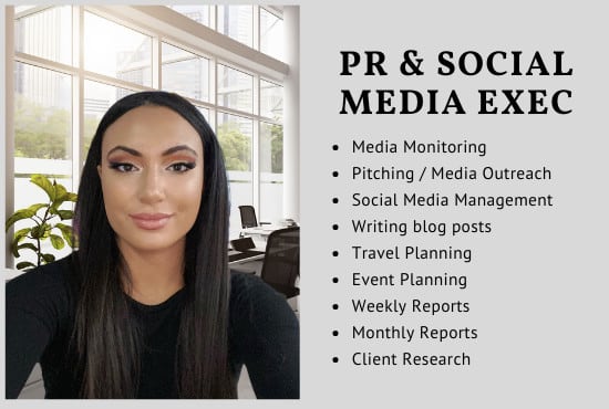 I will be your PR and social media assistant