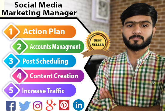 I will be your professional social media manager for facebook,instagram,twitter