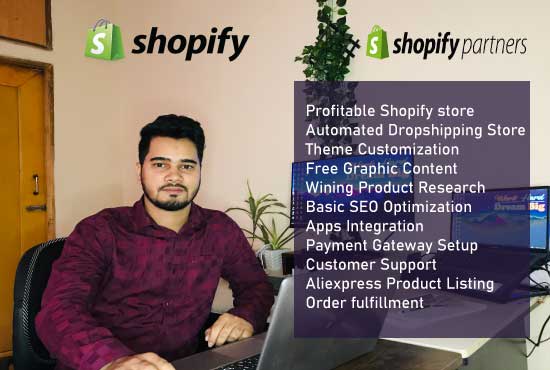 I will be your shopify virtual assistant and dropshipping store manager
