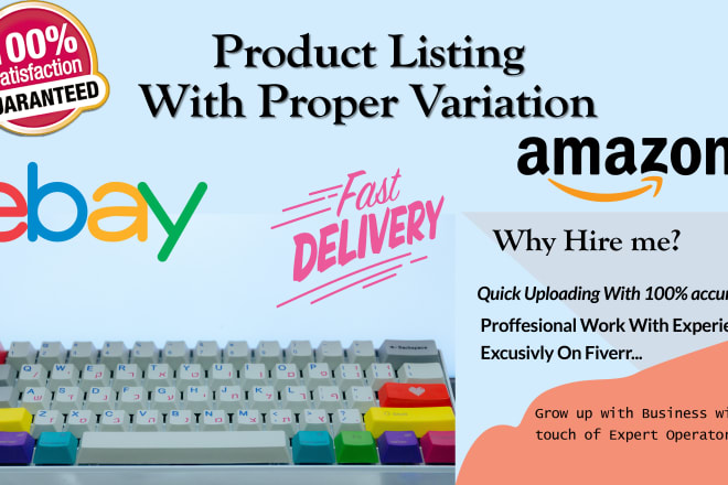 I will be your VA for dropshipping product listing on ebay, amazon and other store