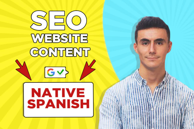 I will be your website content writer in spanish