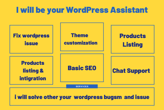I will be your wordpress,woocommerce virtual assistant