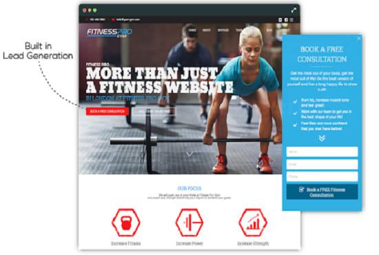 I will build a fitness, sports, gym, workout website for personal trainers