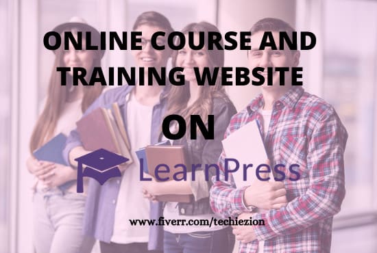 I will build a learnpress online course, training website