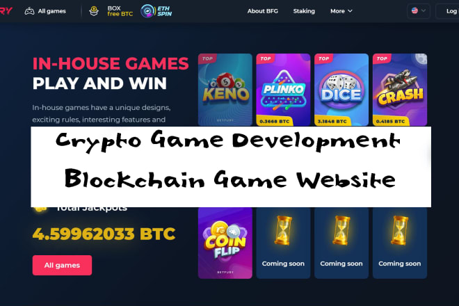 I will build a profitable crypto game website, blockchain game, online game