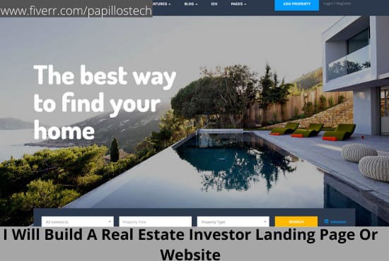 I will build a real estate investor landing page or website