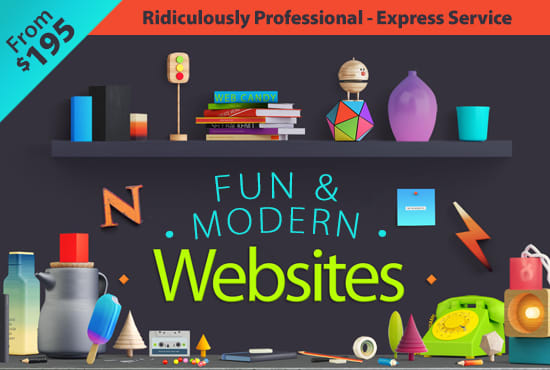 I will build a super professional eyecatching website fast