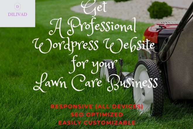 I will build a wordpress website for your lawn care business