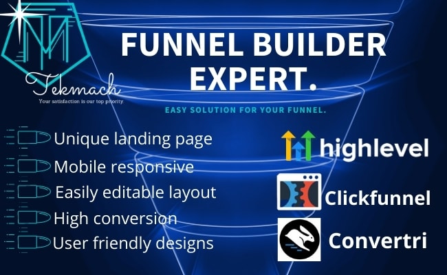 I will build and redesign your sales funnel on clickfunnels, convertri and gohighlevel