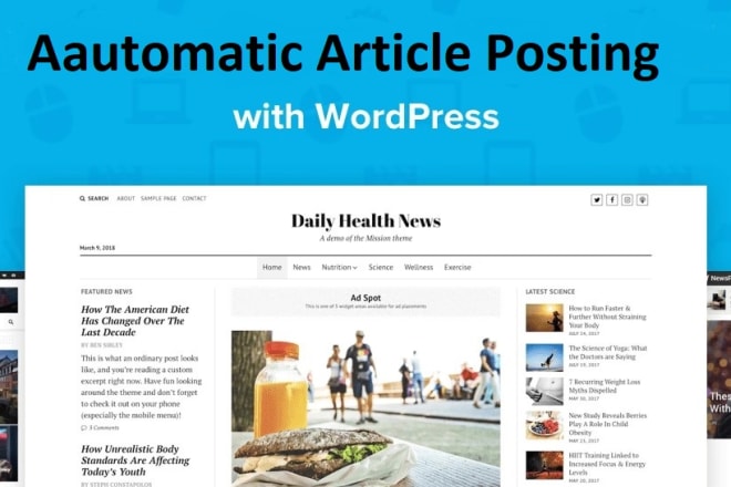 I will build automatic article posting wordpress website