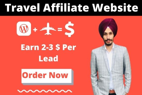 I will build autopilot travel affiliate website with a blog section for passive income