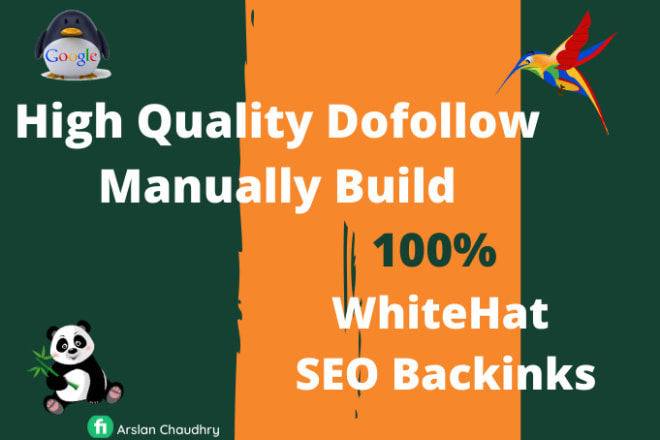 I will build high quality dofollow SEO backlinks building google top ranking