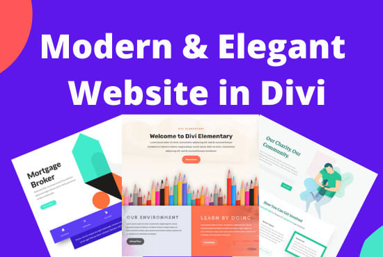 I will build, modern elegant wordrpress website with divi theme