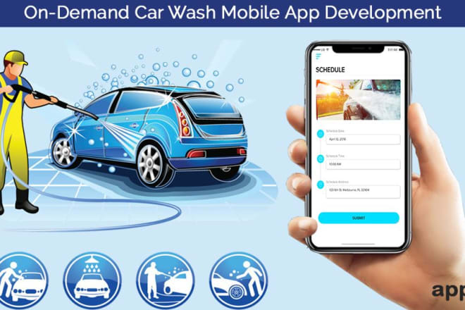 I will build on request car wash app, car rental, and car booking application