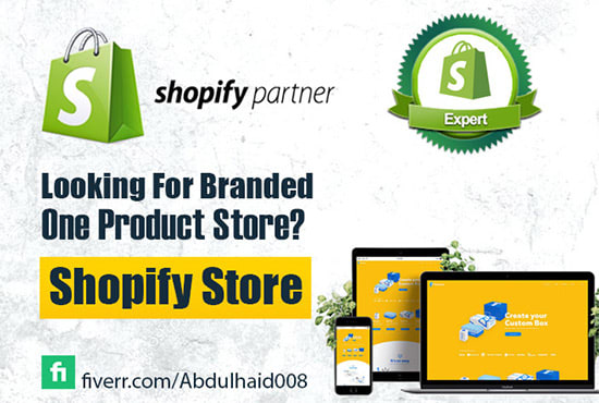 I will build one product shopify dropshipping store, shopify website