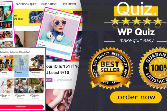 I will build online quiz wordpress site, quizzes, polls, reactions