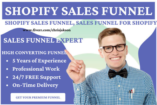 I will build sales funnel, clickfunnels, shopify sales funnel for shopify store