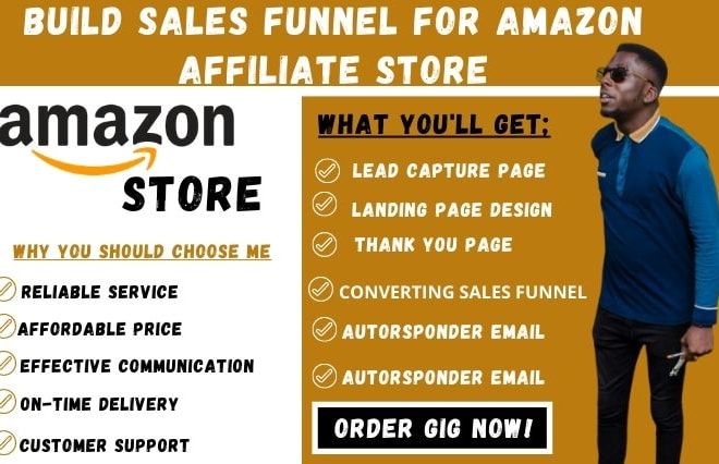 I will build sales funnel for amazon affiliate autopilot store for passive income