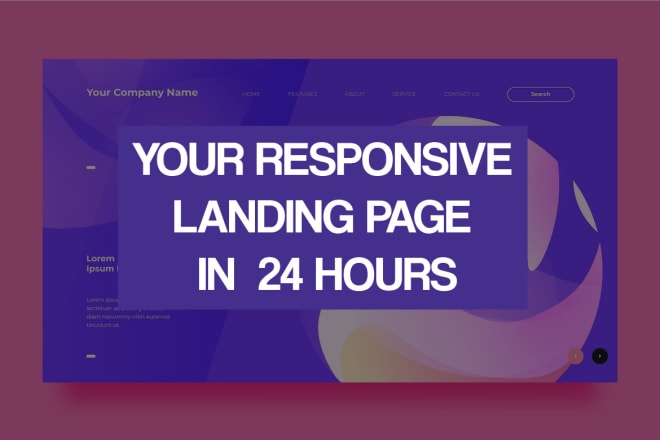 I will build your responsive landing page with HTML CSS js in 24h