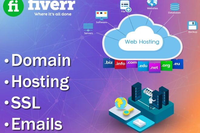 I will buy good domain name cpanel hosting ssl and emails