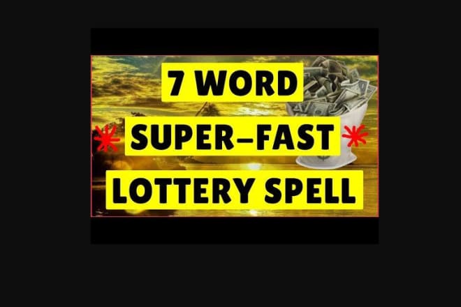 I will cast winning lotto spell for you