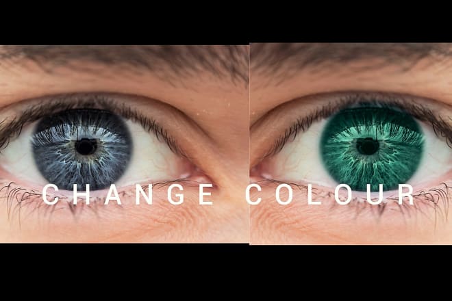 I will change colour of eyes or other objects in your photo