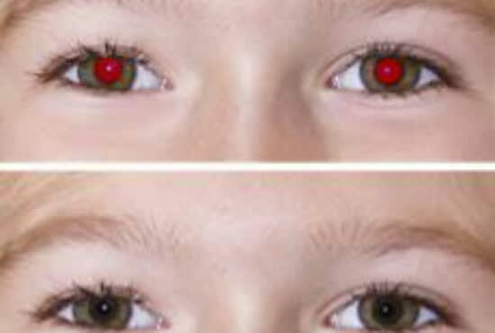 I will change the eye red effect of flash light free crop