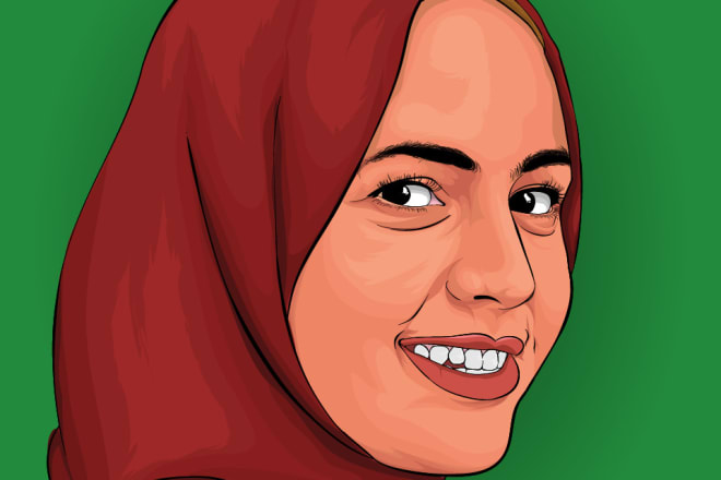 I will change your photo portrait into vector cartoon semirealism