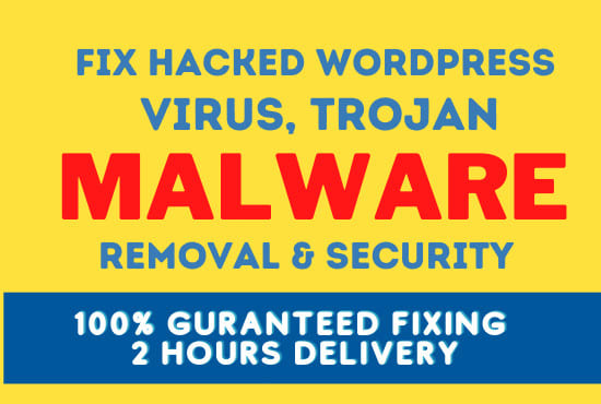 I will clean malware from your hacked wordpress website