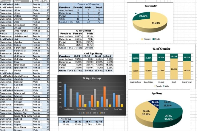 I will compile, extract, clean excel data and create reports charts