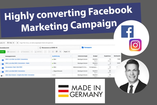 I will conduct your facebook or instagram marketing campaign