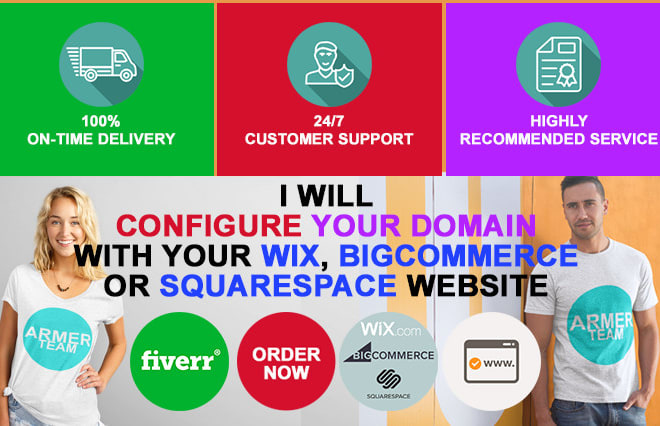 I will configure your domain with your wix, bigcommerce or squarespace website
