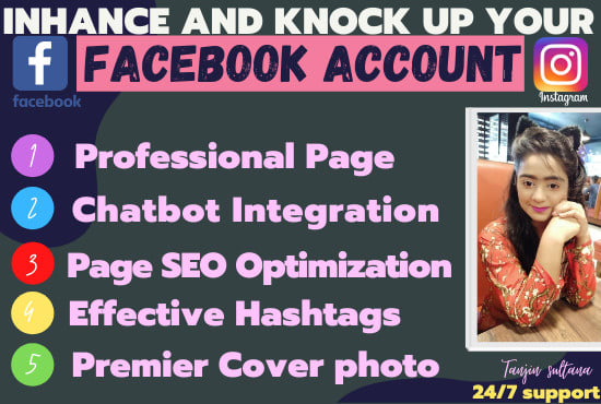 I will construct or fix a business facebook page and instagram page
