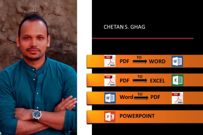 I will convert pdf file to word, excel or word, excel to pdf