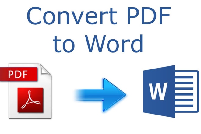 I will convert PDF into word, data entry