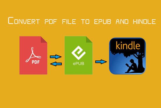 I will convert PDF to epub and amazon kindle