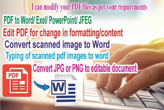 I will convert pdf to word