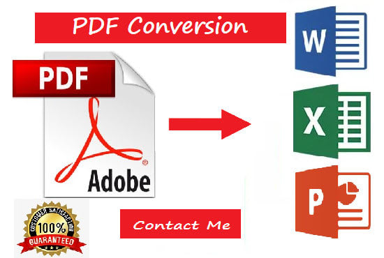 I will convert PDF to word, excel