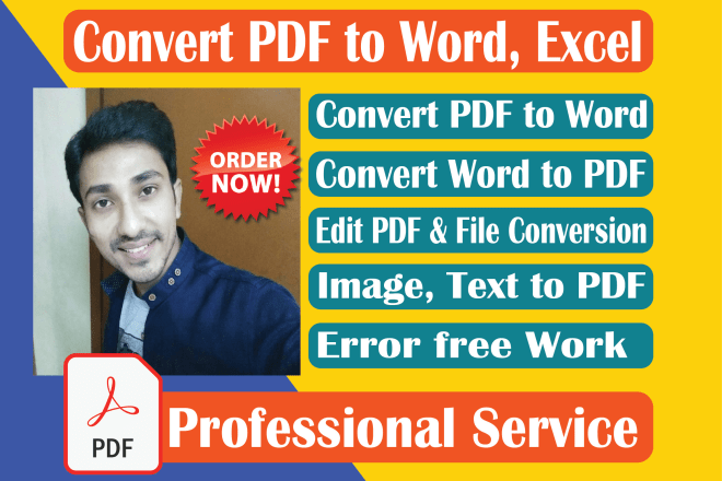 I will convert PDF to word, excel or google spreadsheet