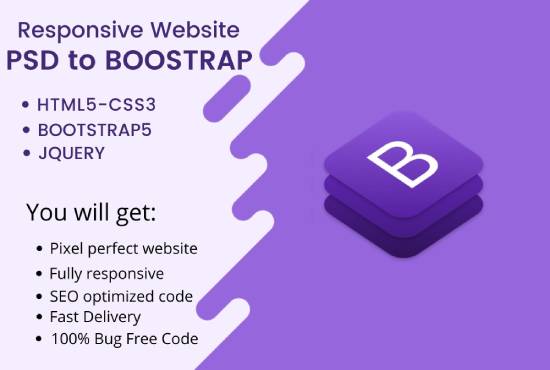 I will convert psd to html, psd to bootstrap in 24 hours