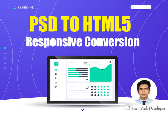I will convert PSD to HTML responsive website using bootstrap