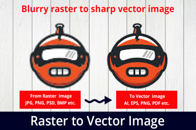 I will convert raster to vector graphics
