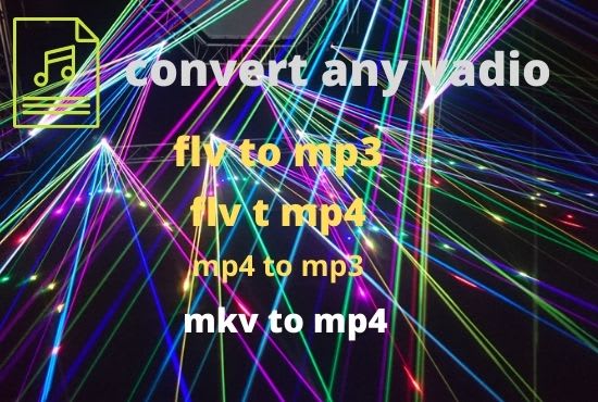 I will convert vadio to avi,flv and audio youtube vadio editing
