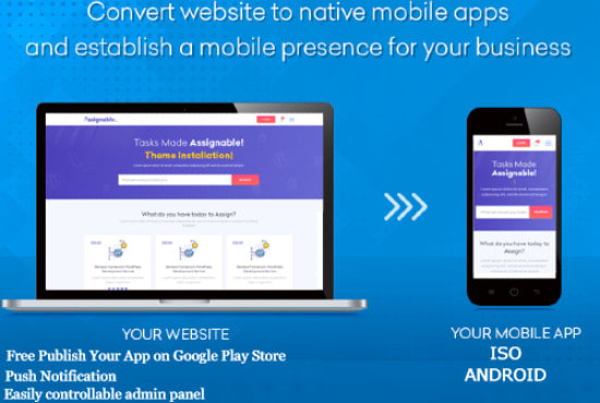 I will convert website to an android app