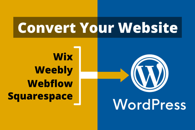 I will convert wix, weebly, webflow, squarespace website to wordpress website