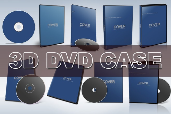 I will convert your 2D flat design into 3D DVD Case