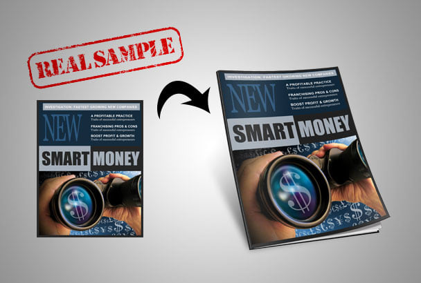 I will convert your 2d magazine cover into 3d magazine mockup