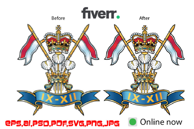 I will convert your image or logo to high resolution vector within 1 to 4 h