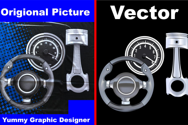 I will convert your low quality or hand drawn image into HD vector image