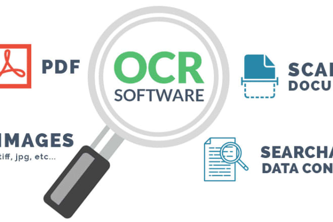I will convert your scan document to text document ocr
